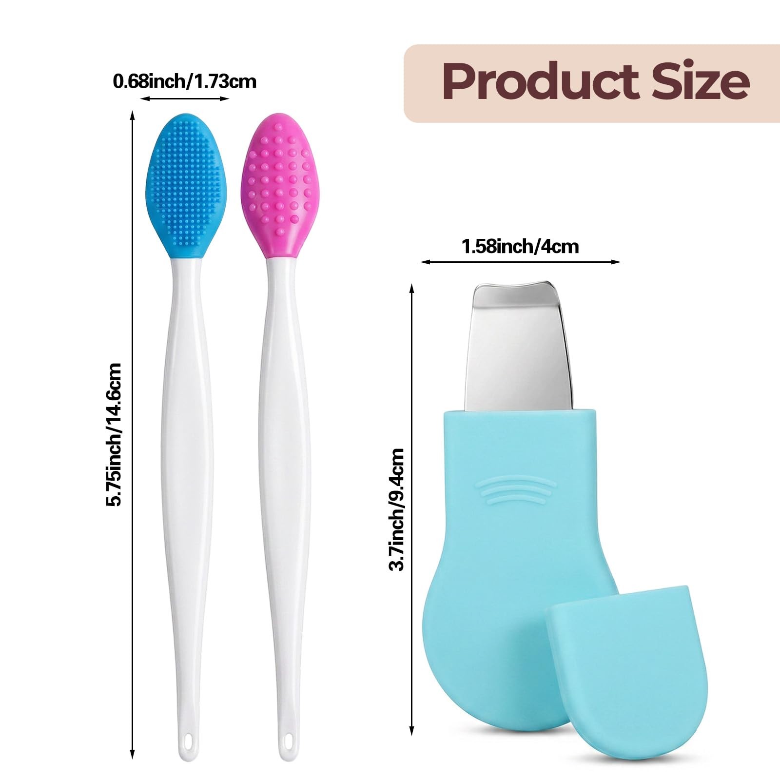 Susade 3PCS Nose Blackhead Remover Tool Set Scraper Blue, Rose Red