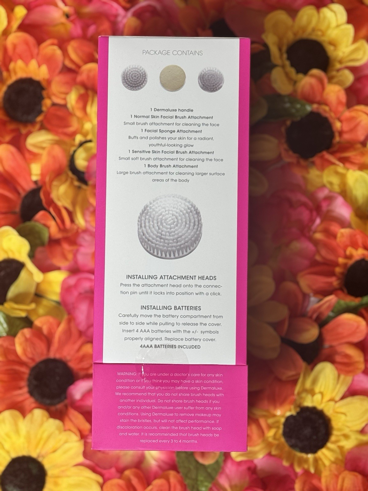 Derma Luxe Advanced Cleansing System 2 Speeds, 4 Cleansing Heads