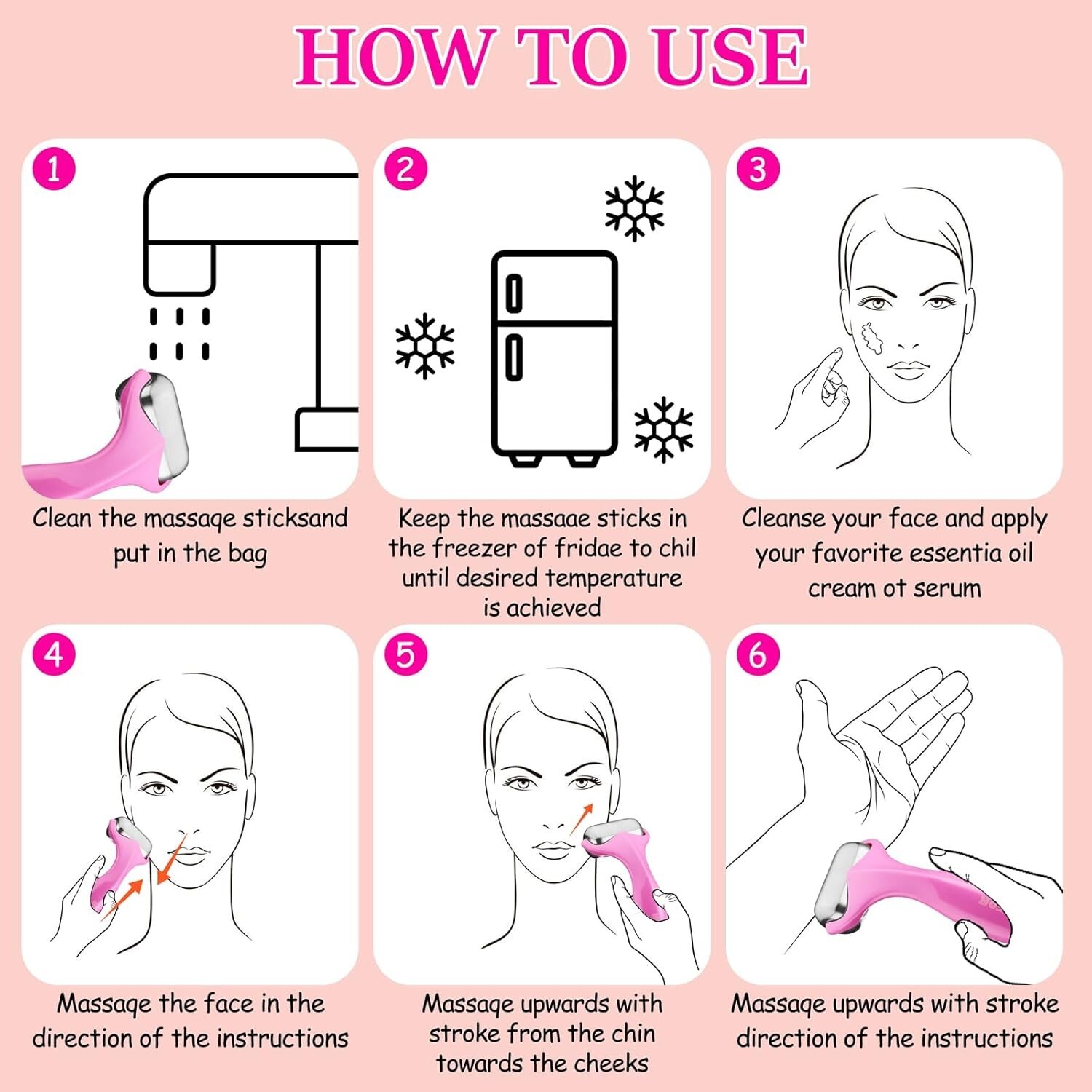 360° Rotating Ice Roller for Face-Stainless Steel Facial Massage Tool for Skin