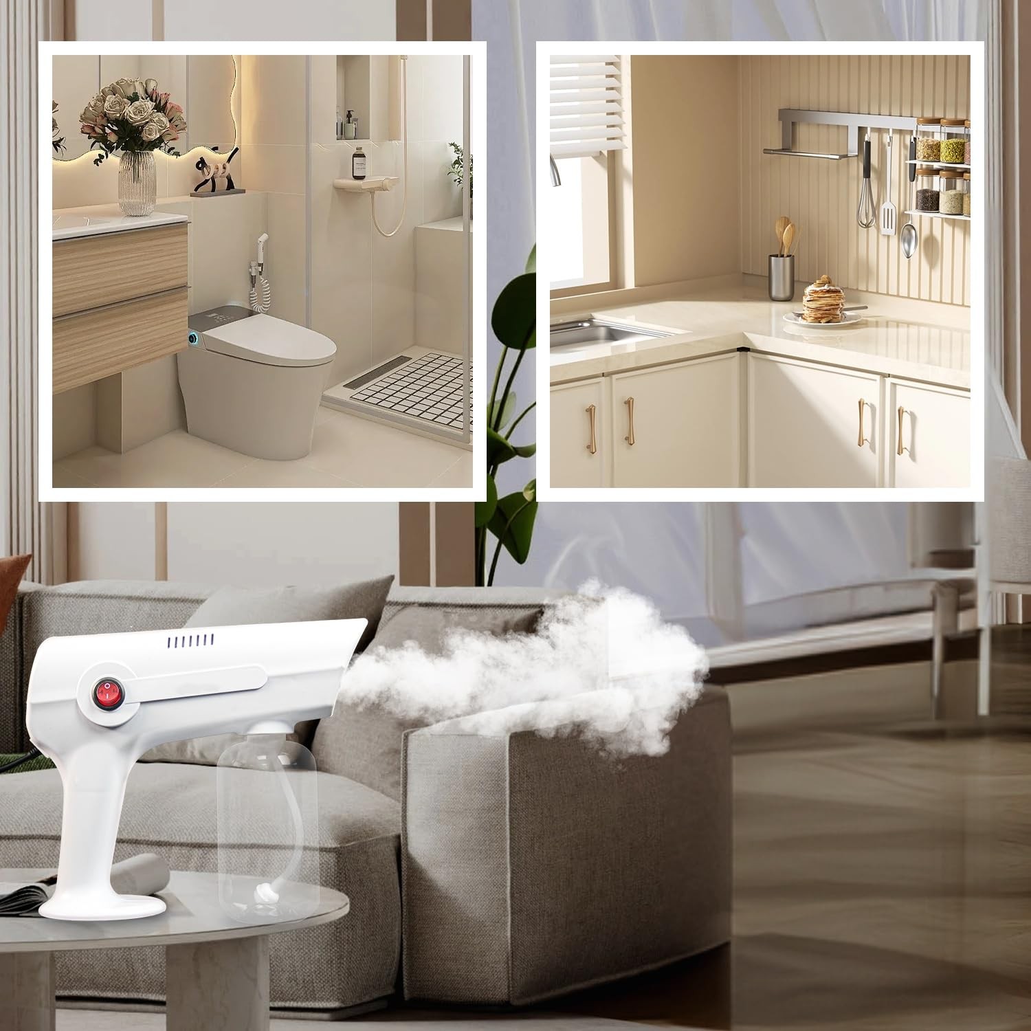 Handheld Nano Steam , Sanitizing Sprayer, White