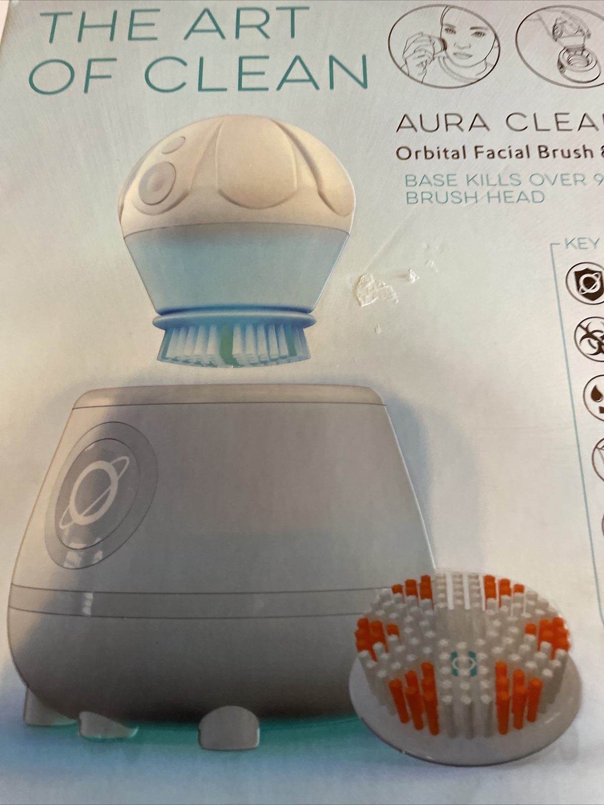TAO The Art Of Clean Aura Clean System Orbital Facial Brush & Cleaning Station
