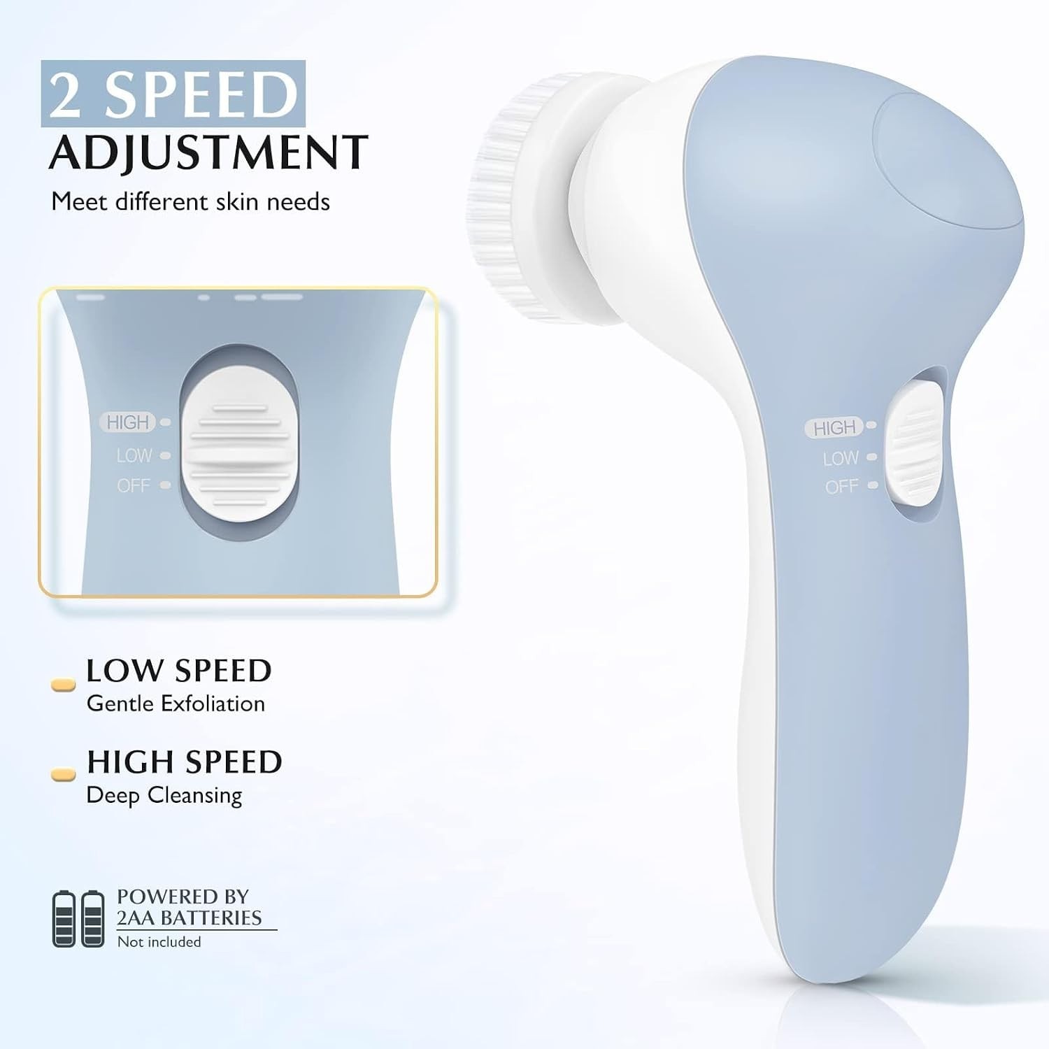 Portable Facial Cleansing Device with 7 Brush Heads – Spa Experience at Home