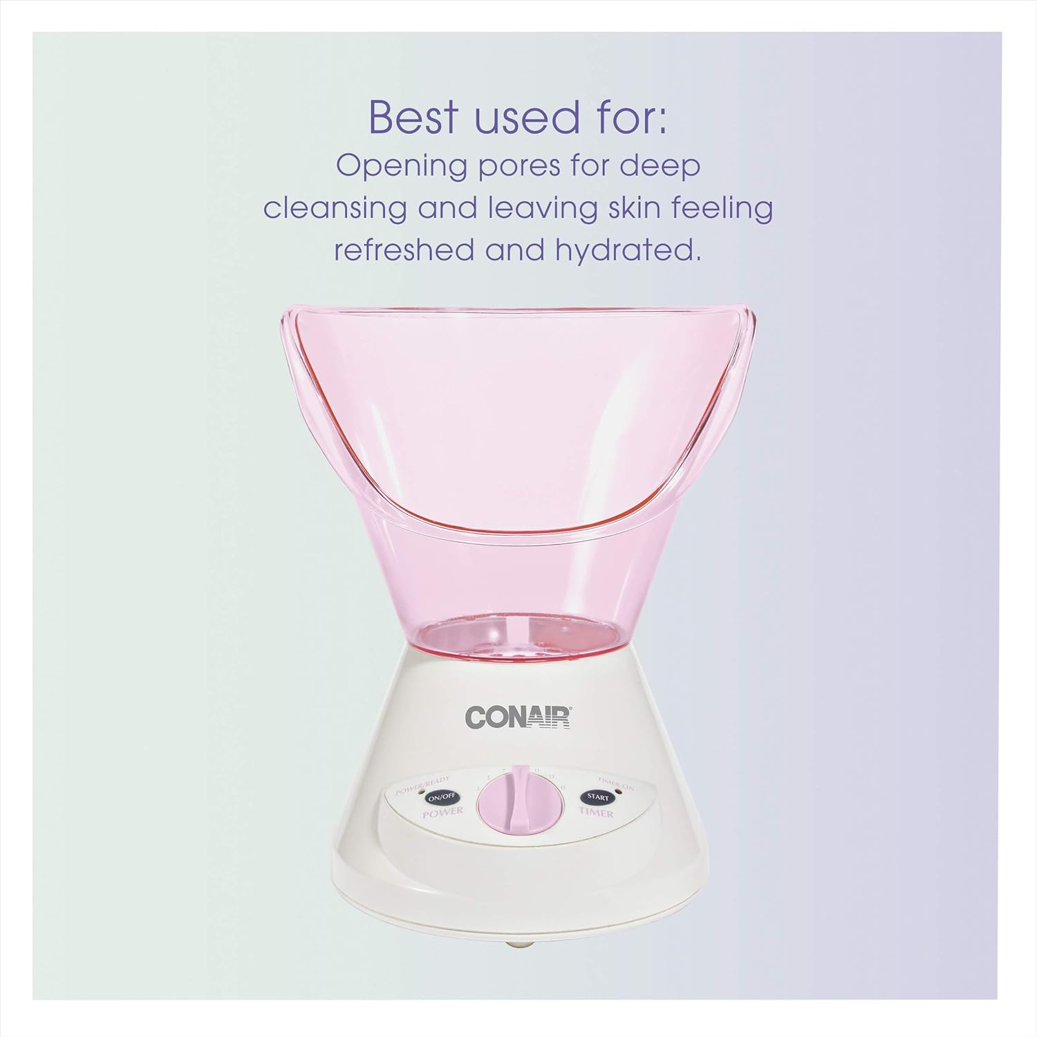 True Glow by Gentle Mist Moisturizing Facial Steamer with Cleansing Brush
