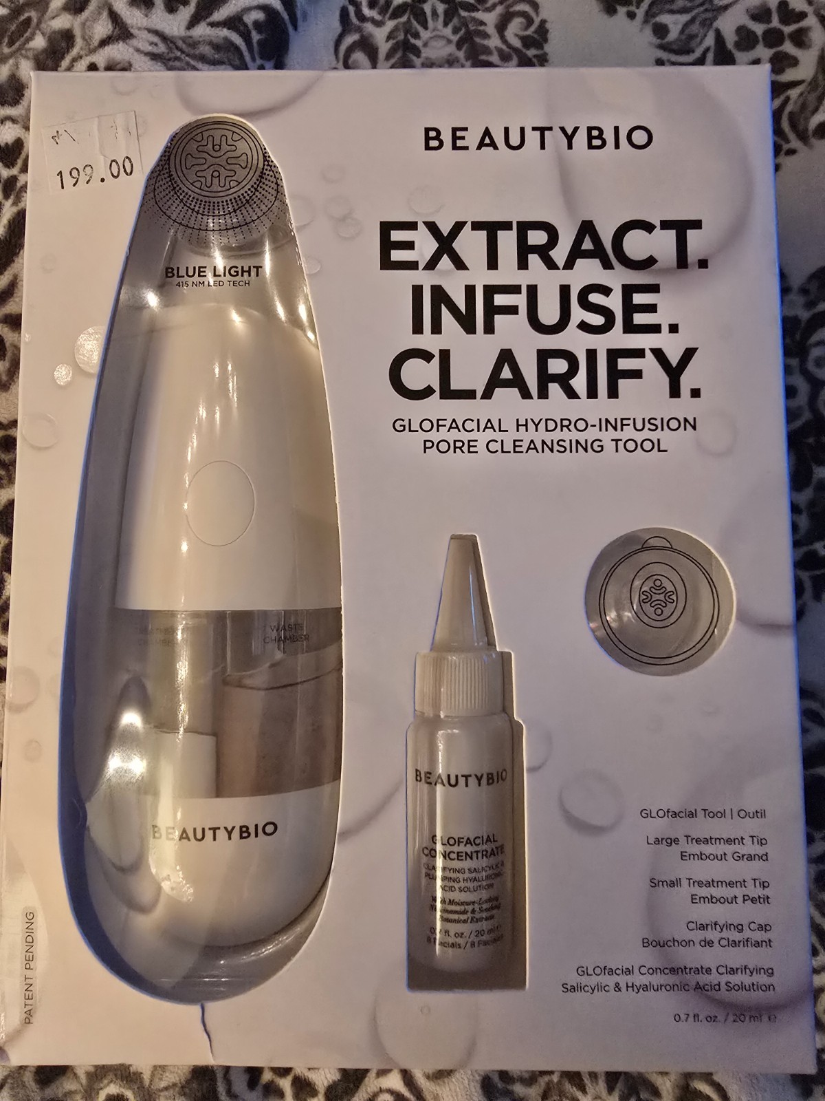 BeautyBio Glofacial Hydro-Infusion Pore Cleansing LED Clarifying Tool