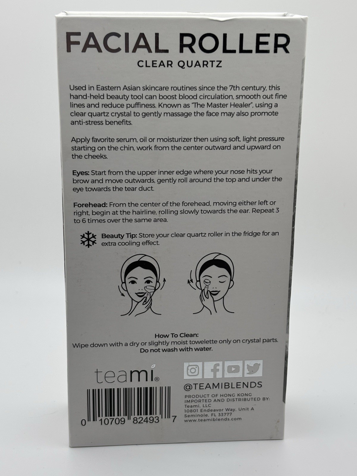 Teamiblends Facial Roller The Master Healer Clear Quartz Hong Kong