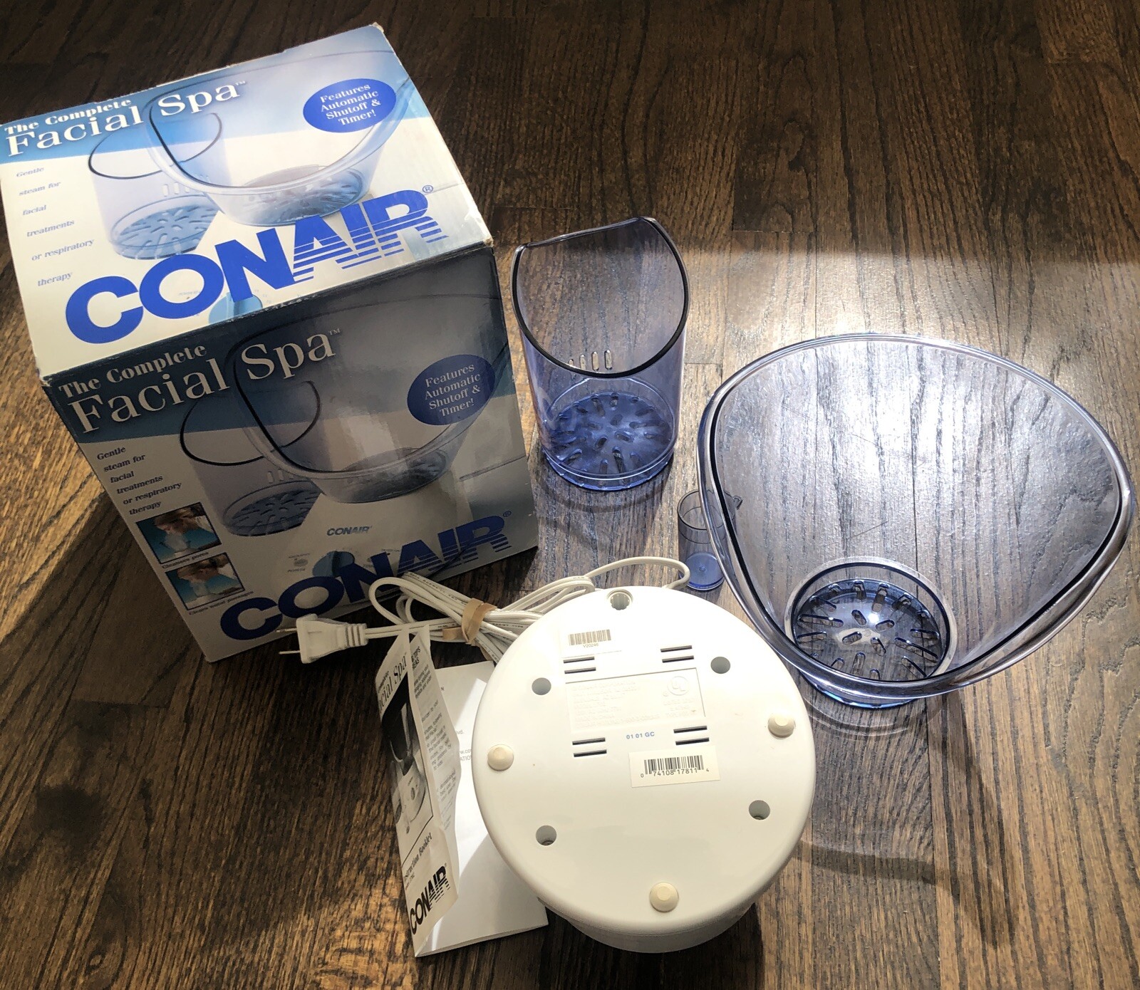 Conair Complete Facial Spa Blue White Steam Sinus Model 3702