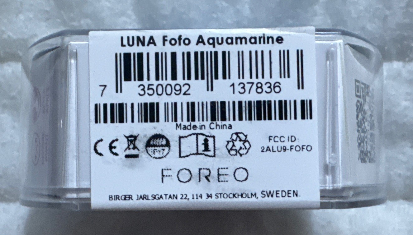 Foreo Luna Fofo Smart Face Cleanser Aquamarine New Sealed Retail Package