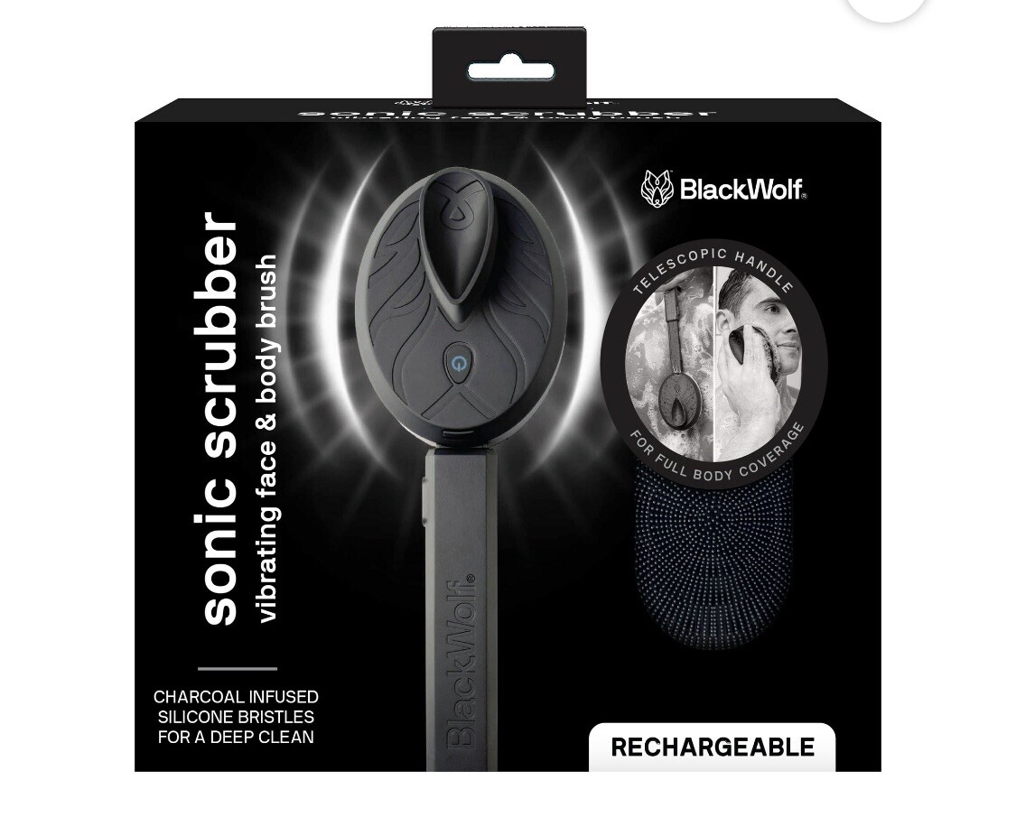 BlackWolf SSRB1006 Sonic Scrubber – New In Box Body Scrubbed Rechargeable