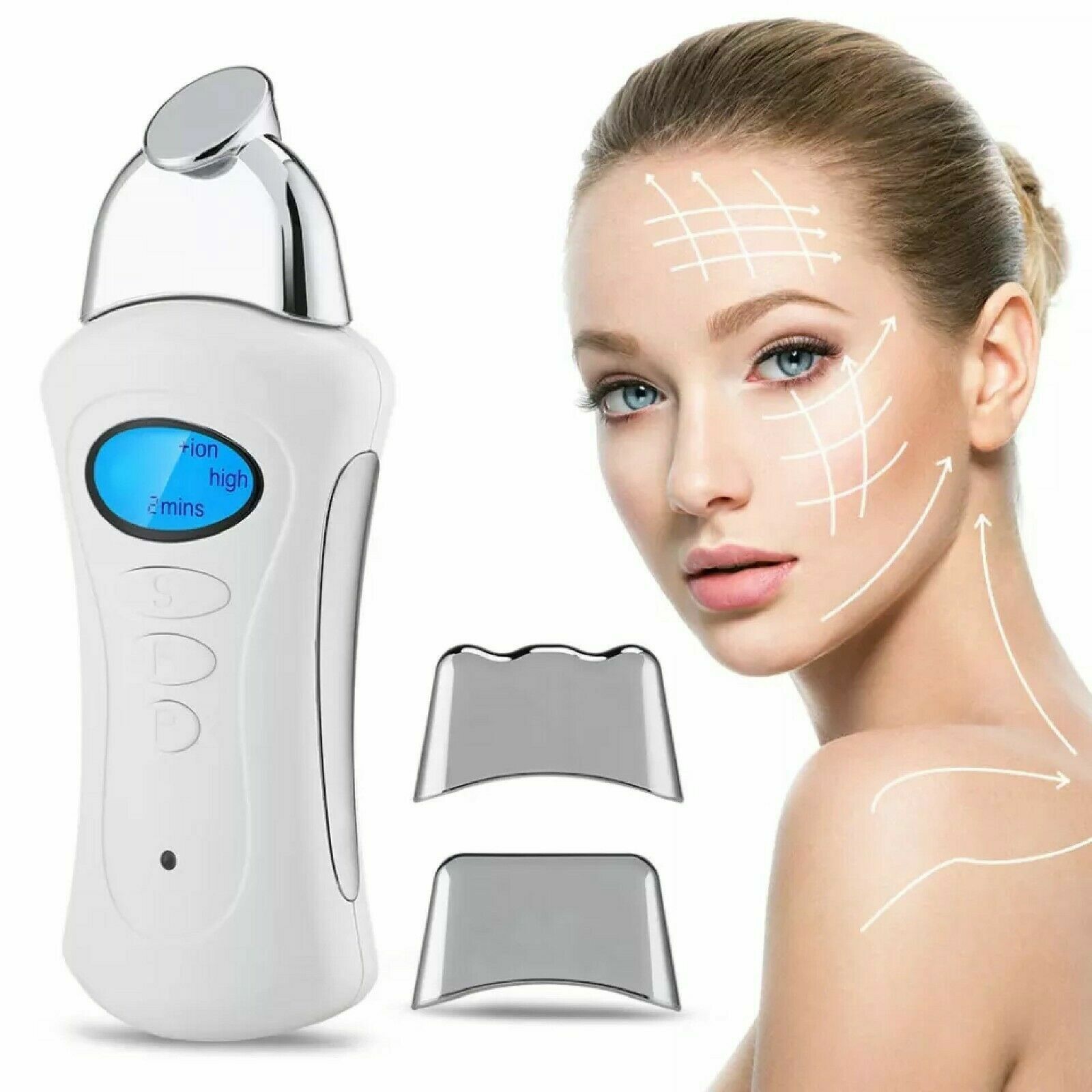 3 IN 1 Galvanic Spa Microcurrent Facial Massager Beauty Machine Wrinkle Remove