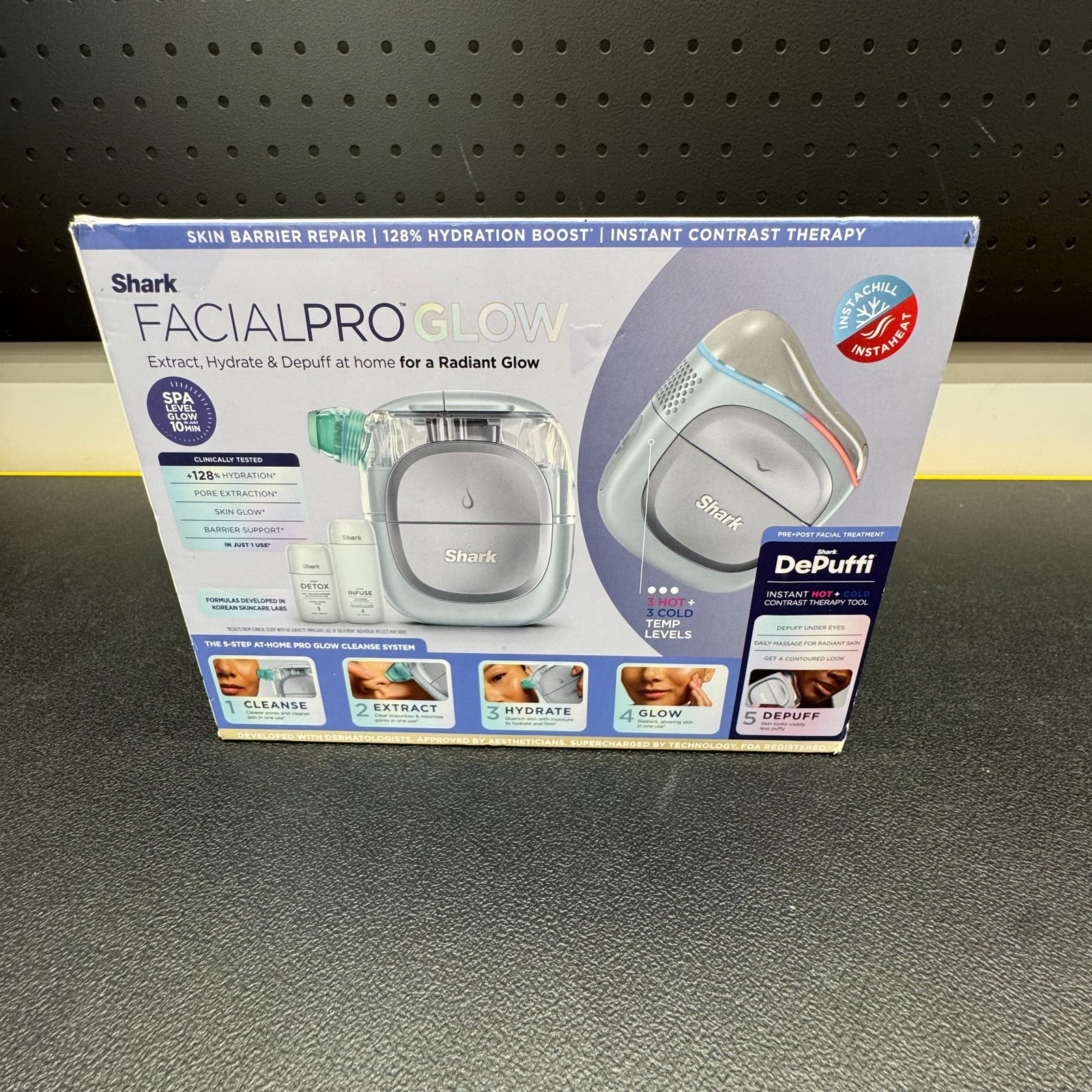 Shark – FacialPro Glow At Home Hydro-Powered Facial System – Blue
