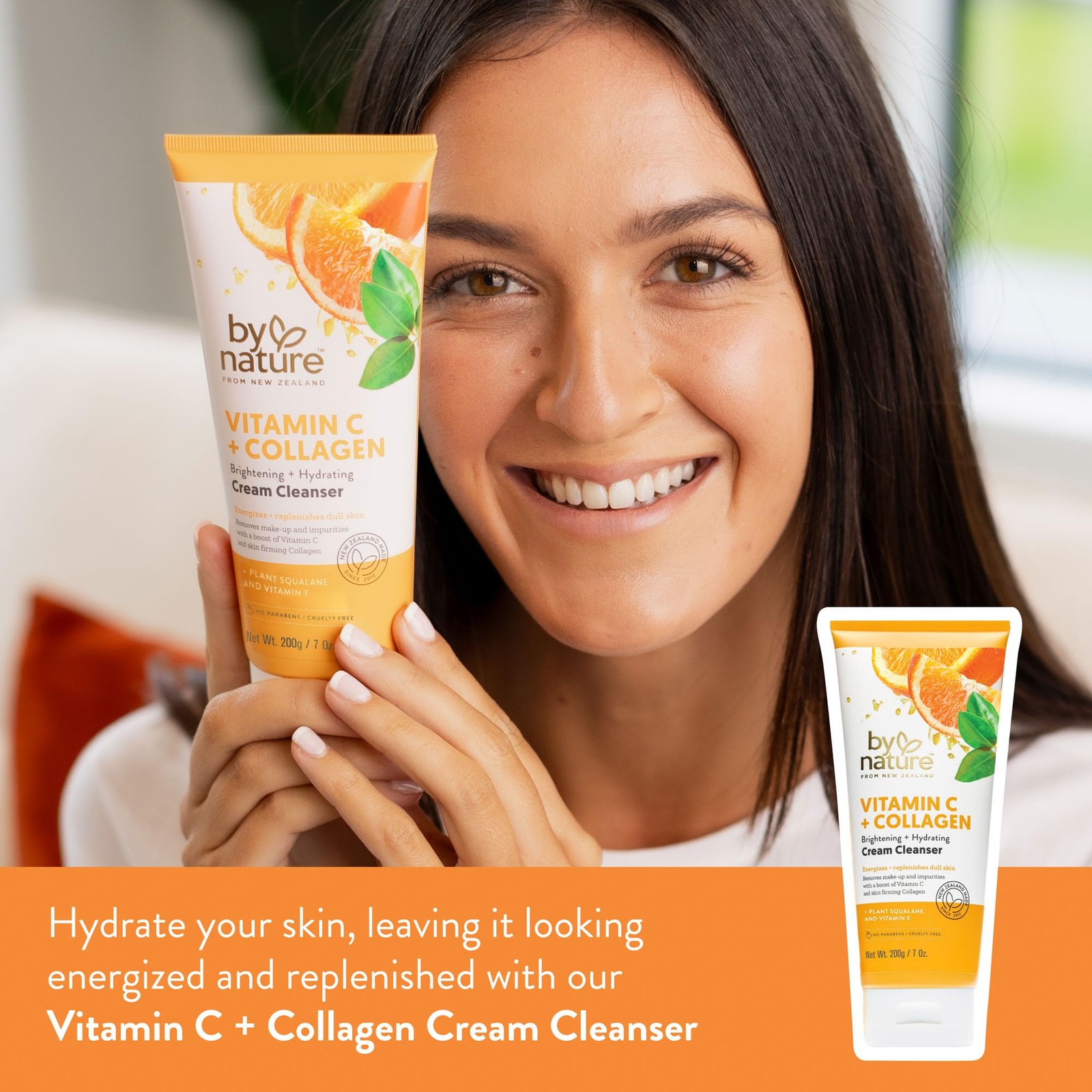 By Nature Vitamin C + Collagen Face Cream Cleanser 7 Ounce (Pack of 1),