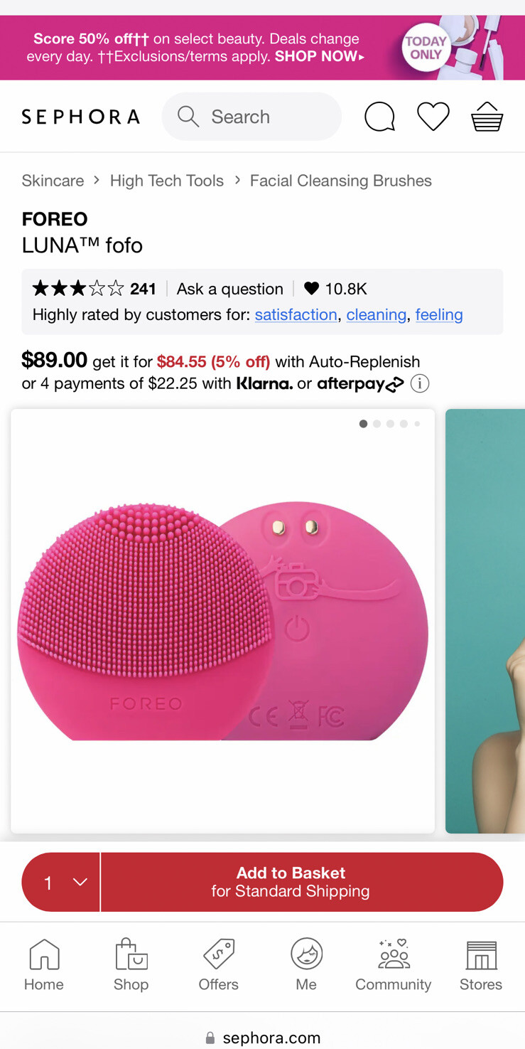 New FOREO Luna Fofo Facial Cleansing Brush Smart Beauty Coach Mint