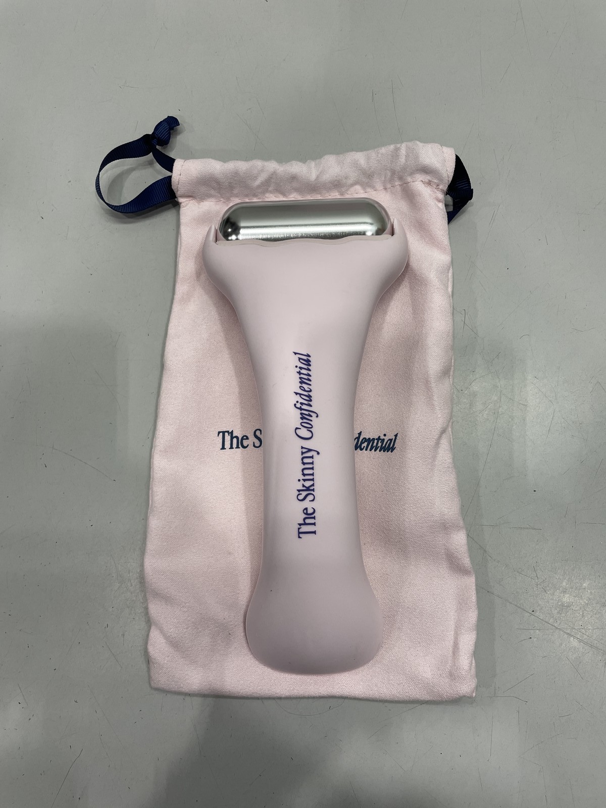 The Skinny Confidential Stainless Steel Ice Facial Roller, Pink