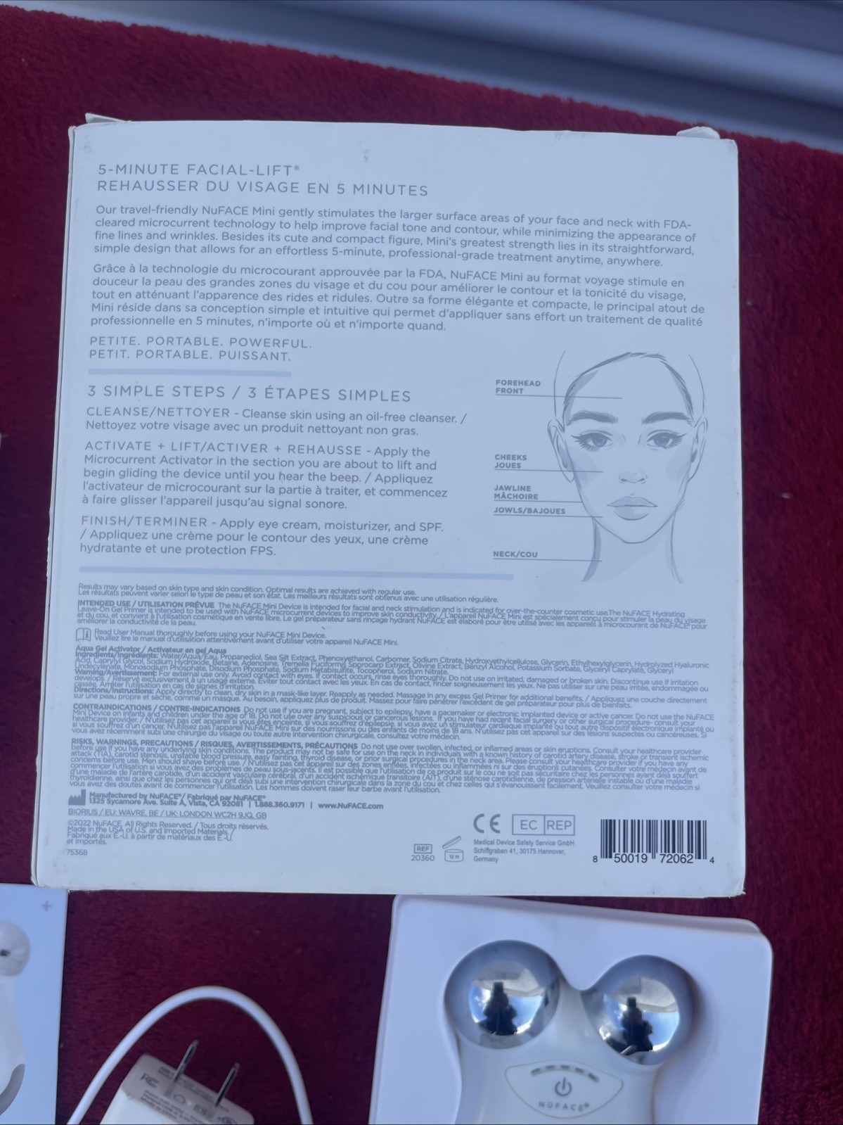 NuFACE MINI Facial Toning Device White Tone Lift Contour