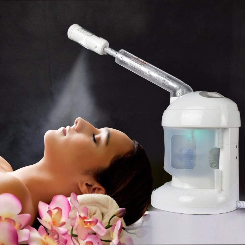 Nano Facial Steamer Extendable Arm Ozone Spa Beauty Machine White