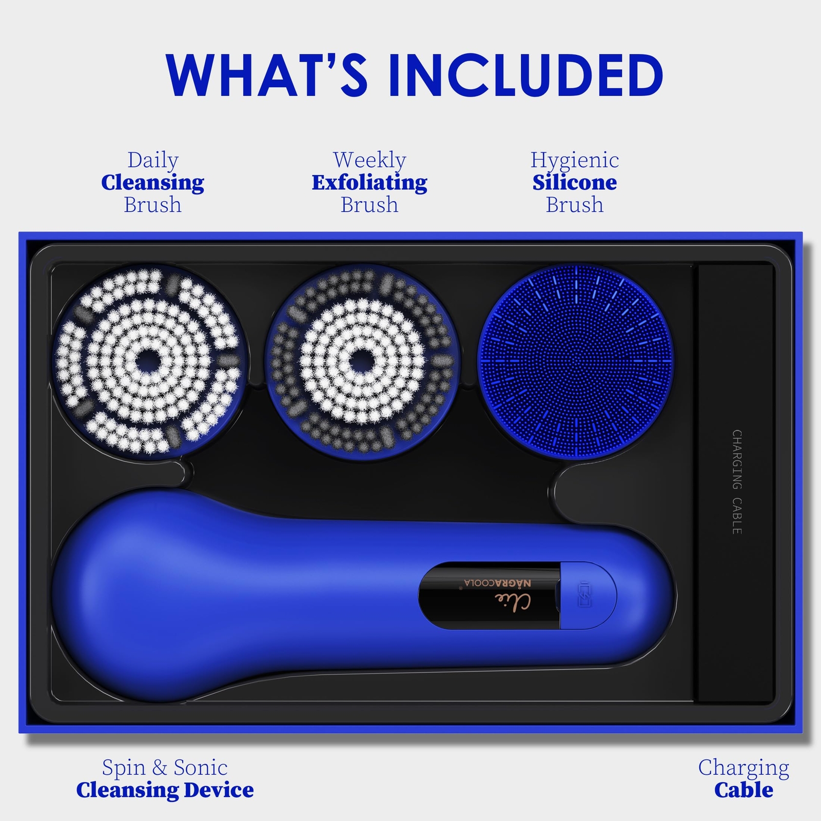 Spinning & V-Sonic Face Scrubber, 3.0 Facial Cleansing Brush, Waterproof & Re…