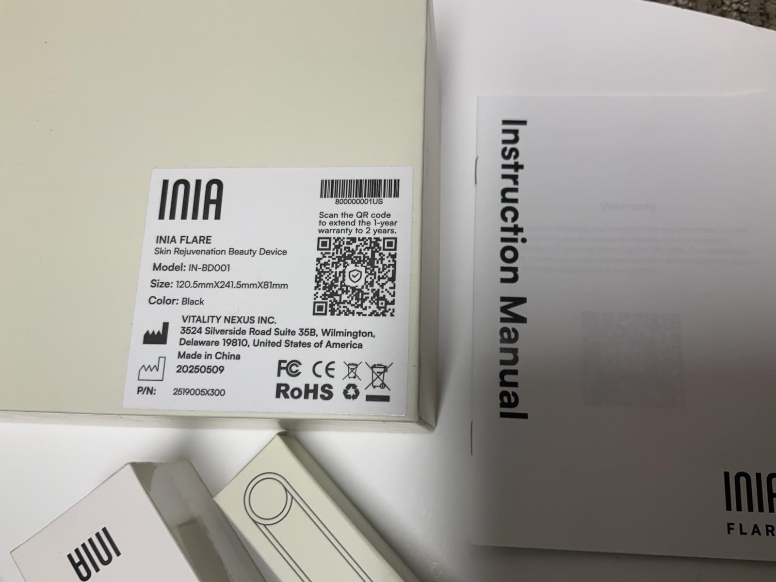 🏅inia flare skin rejuvenation device IN-BD001 microcurrent + Hydrating Gel