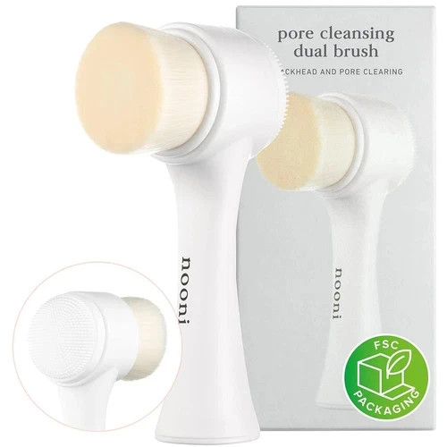 Nooni Pore Cleansing Tool – Manual Dual Brush | Facial 1 Count (Pack of 1)