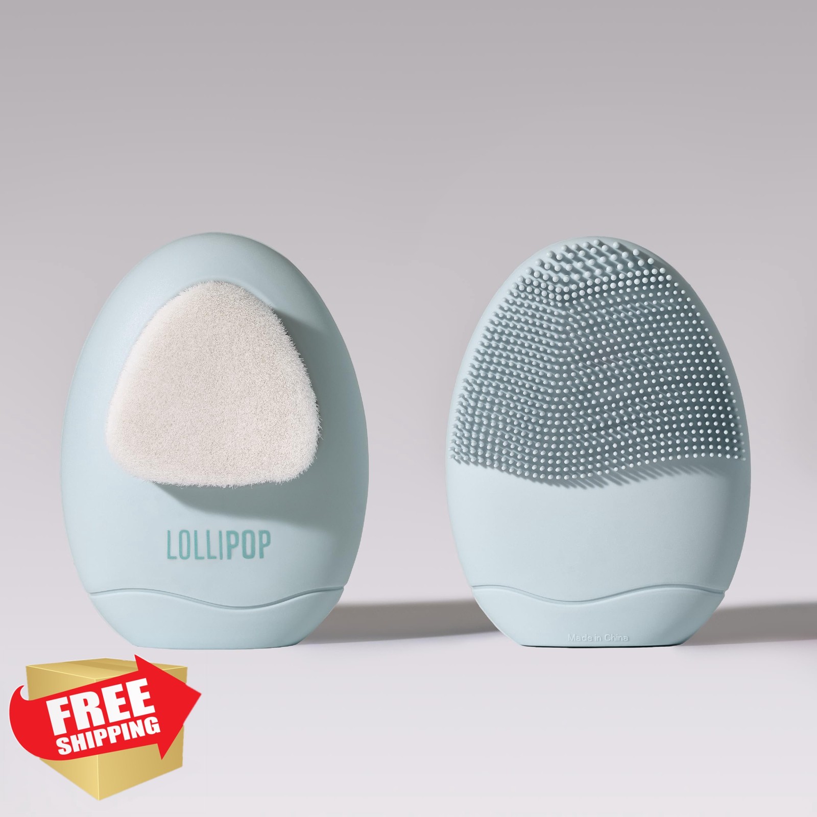 LOLLIPOP Dual-Sided Facial Cleansing Brush Oceanic Palm