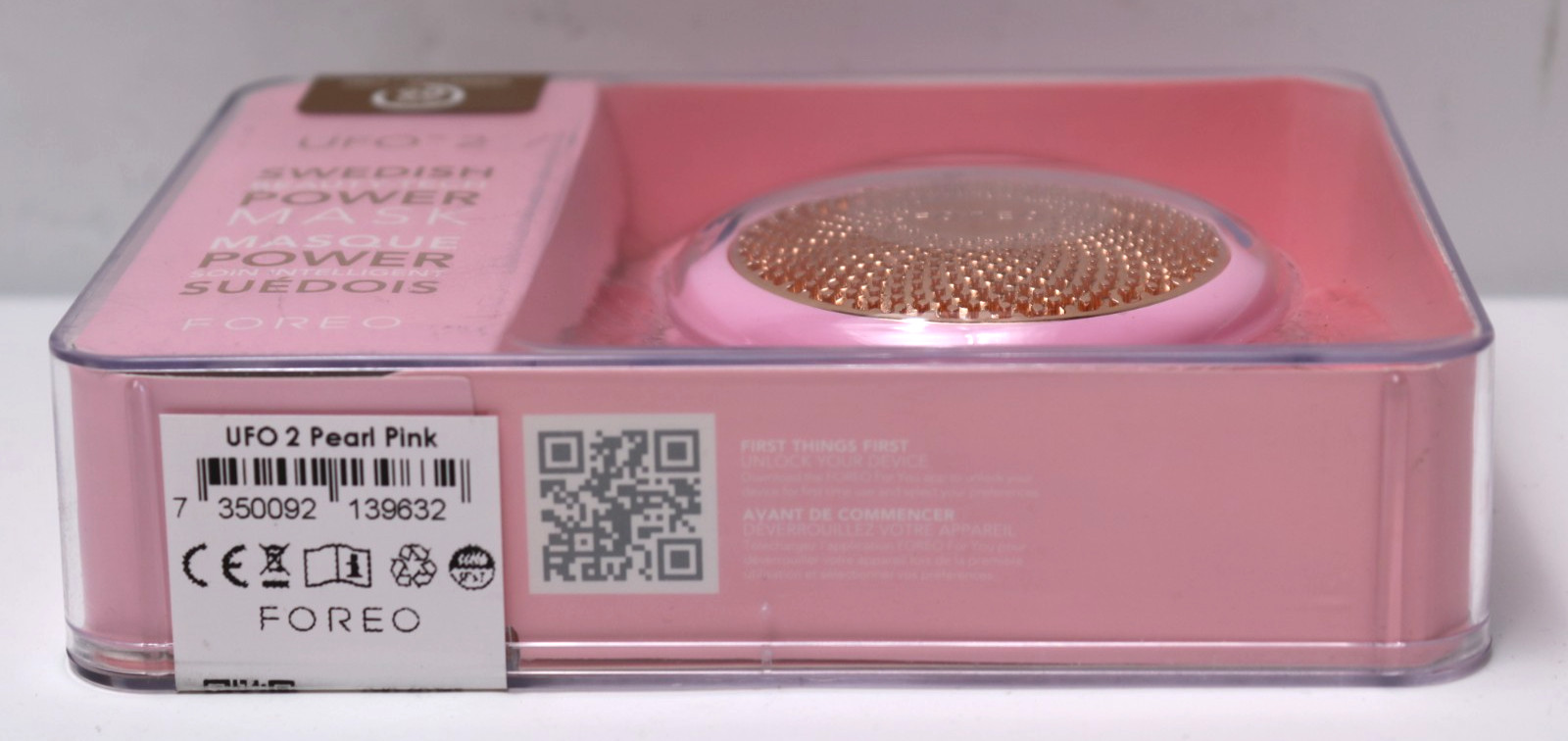 FOREO UFO 2 Heated LED Power Mask & Light Therapy Device – Pearl Pink – NEW!