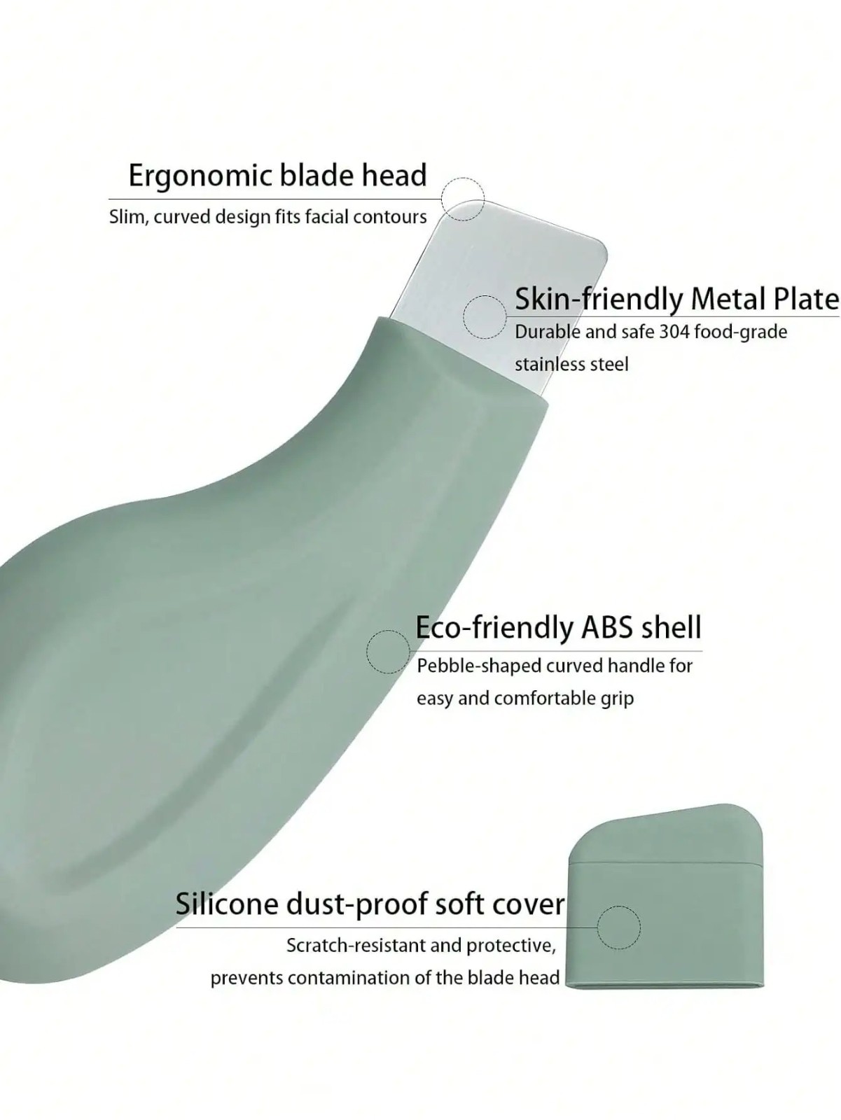 Facial Blackhead Remover Tool Silicone Nose Pore Cleanser Skin Scraper