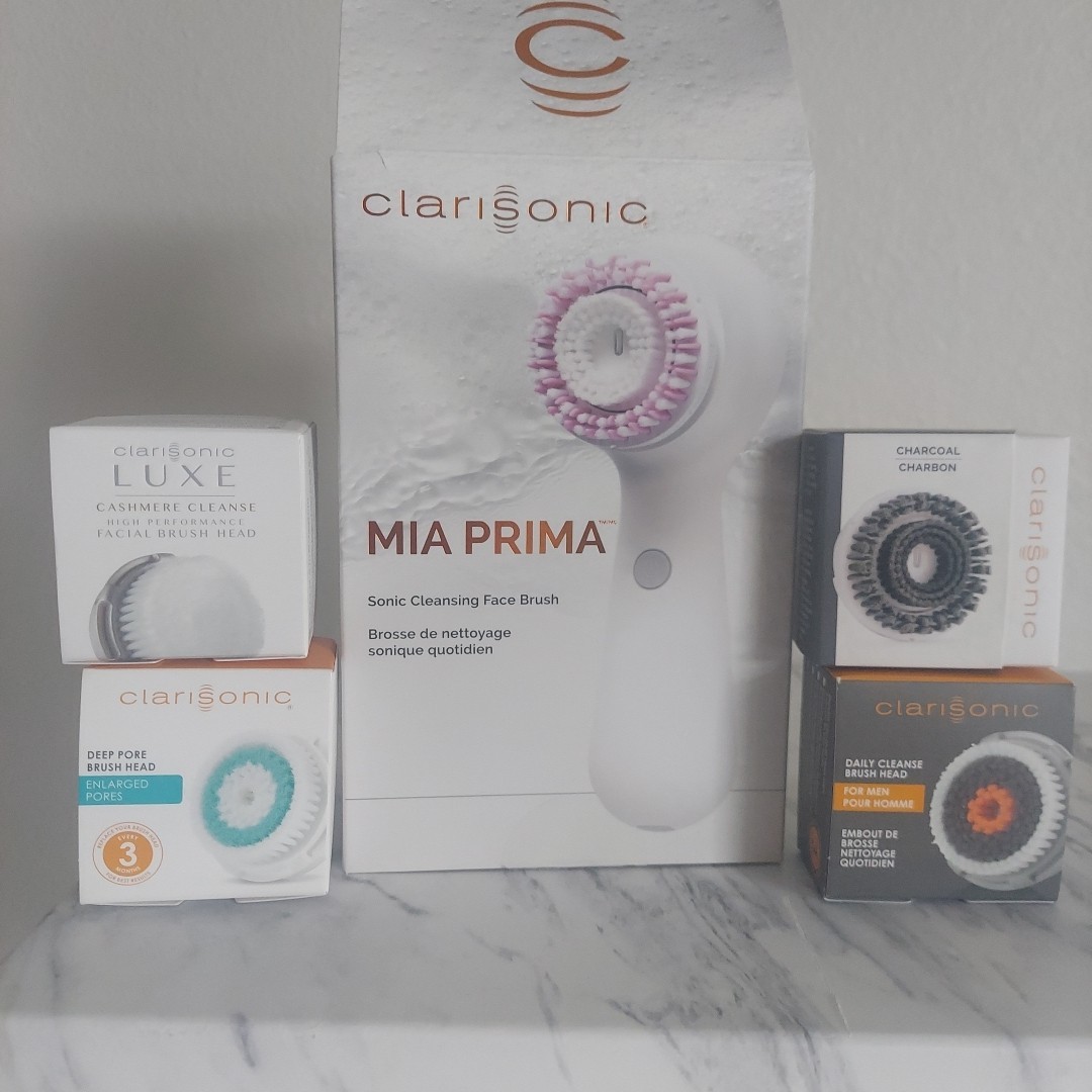 Clarisonic Mia Prima Sonic Cleansing Brush With 4 Brush Heads New