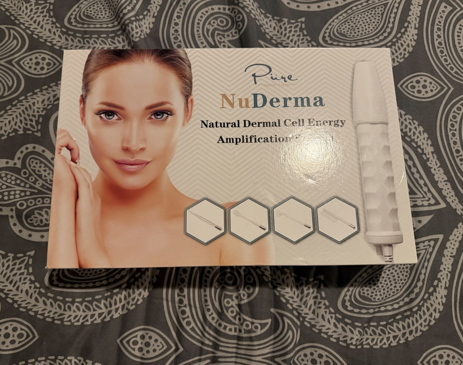 Pure Daily Care NuDerma Skin Wand Portable High Frequency Facial Massager White