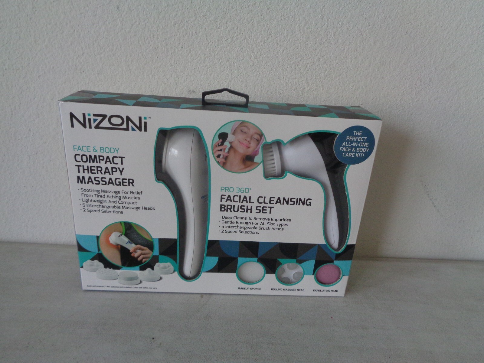 NIB – NIZONI THERAPY MASSAGER & FACIAL CLEANSING BRUSH
