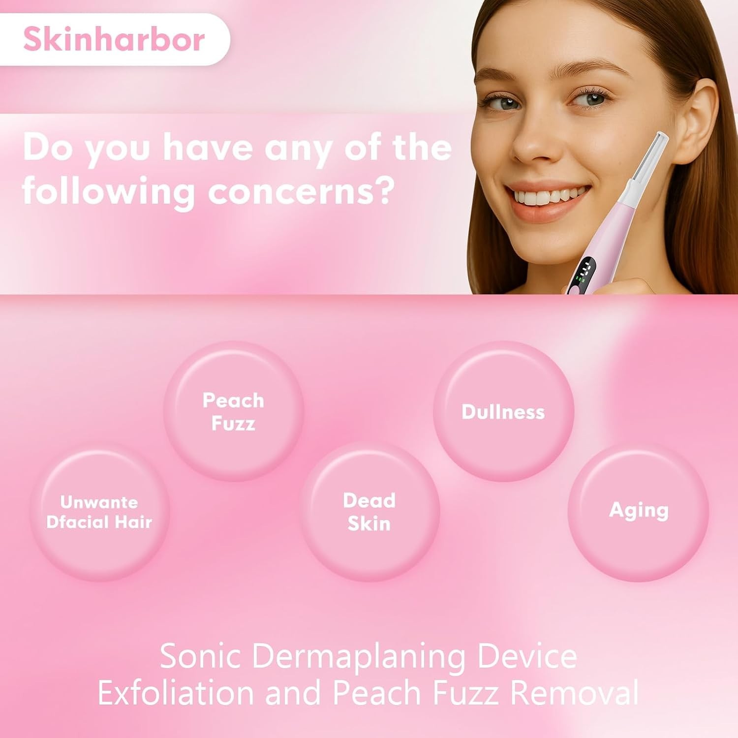 Sonic Dermaplane Razor for Women Face,Women’S Facial Exfoliation & Peach Fuzz…