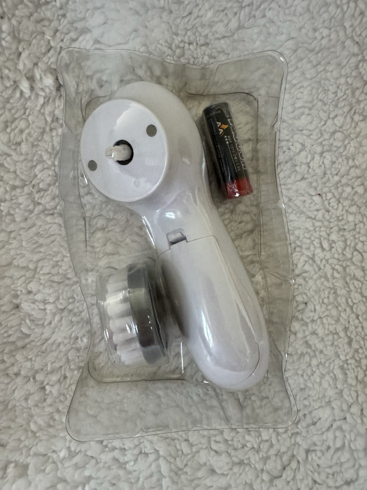 Meaningful Beauty Electric Facial Brush, 360° Rotation, Removable Head, White