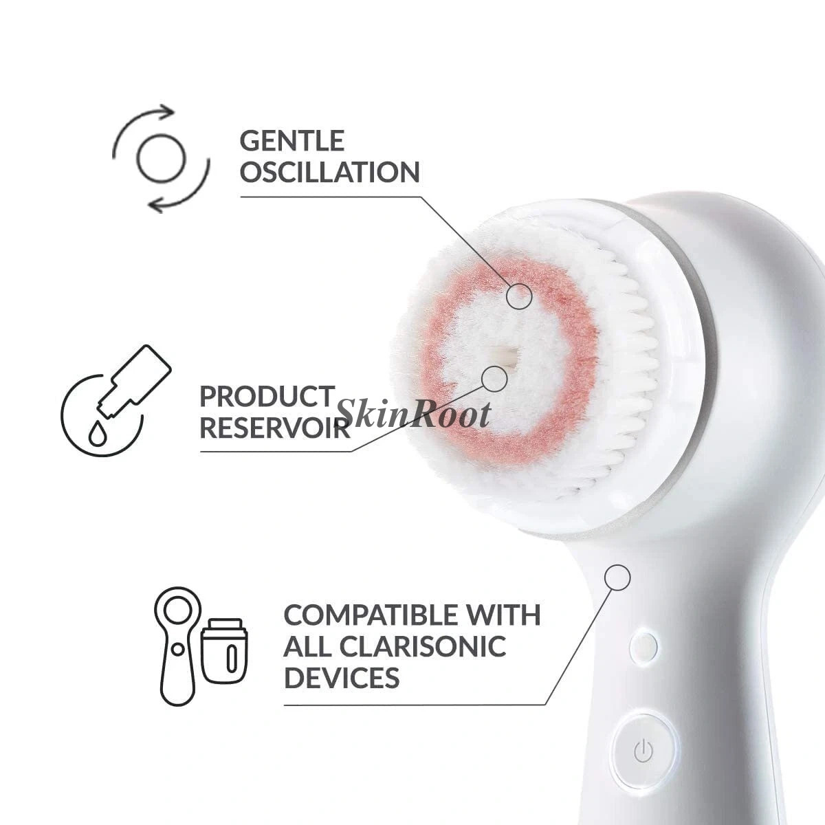 New Clarisonic Mia2 2-Speed Electric Face Cleanser Brush – White Full Kit