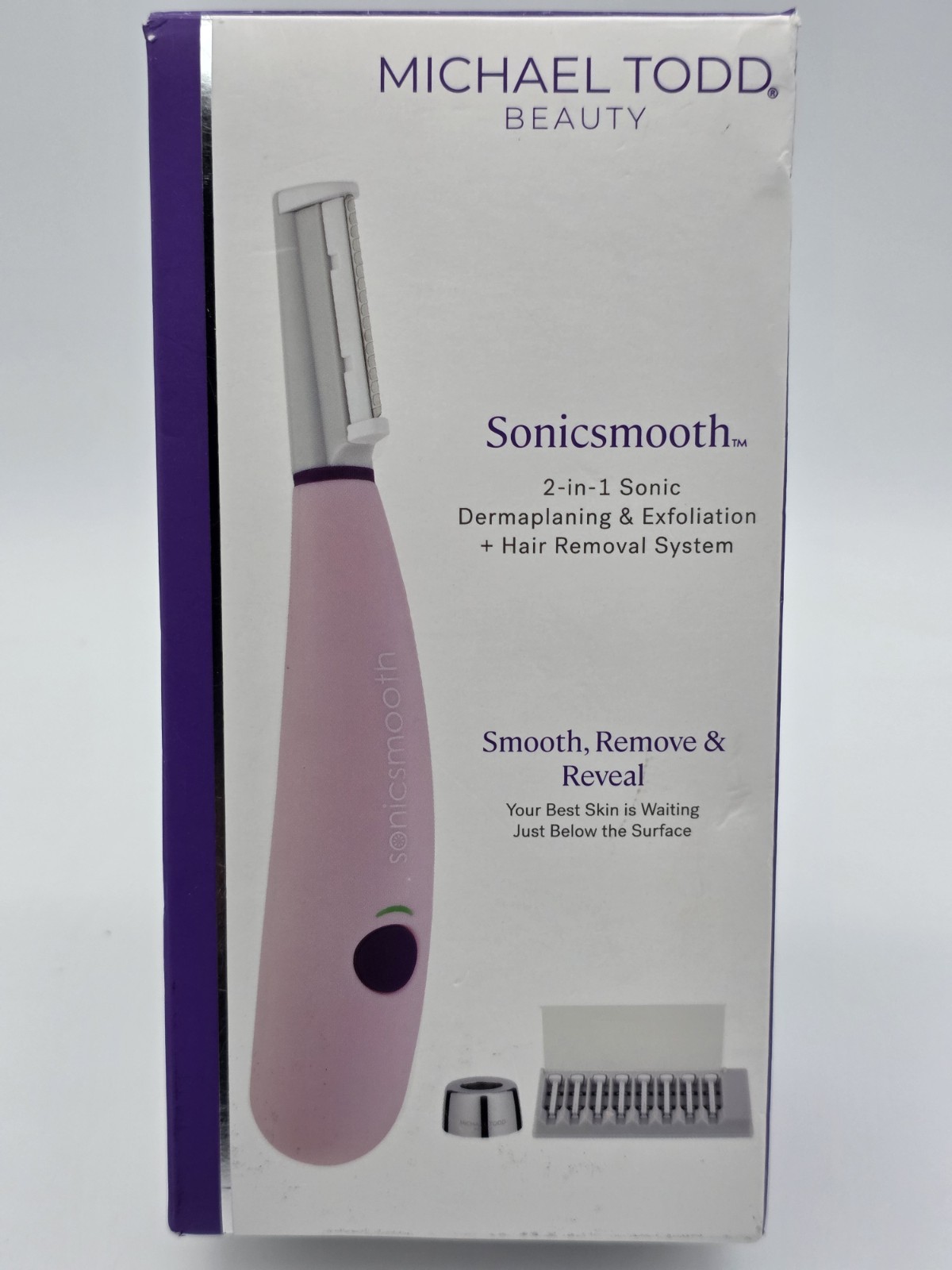 Michael Todd Beauty Sonicsmooth 2-in-1 Sonic Dermaplaning & Exfoliation Hair Rem