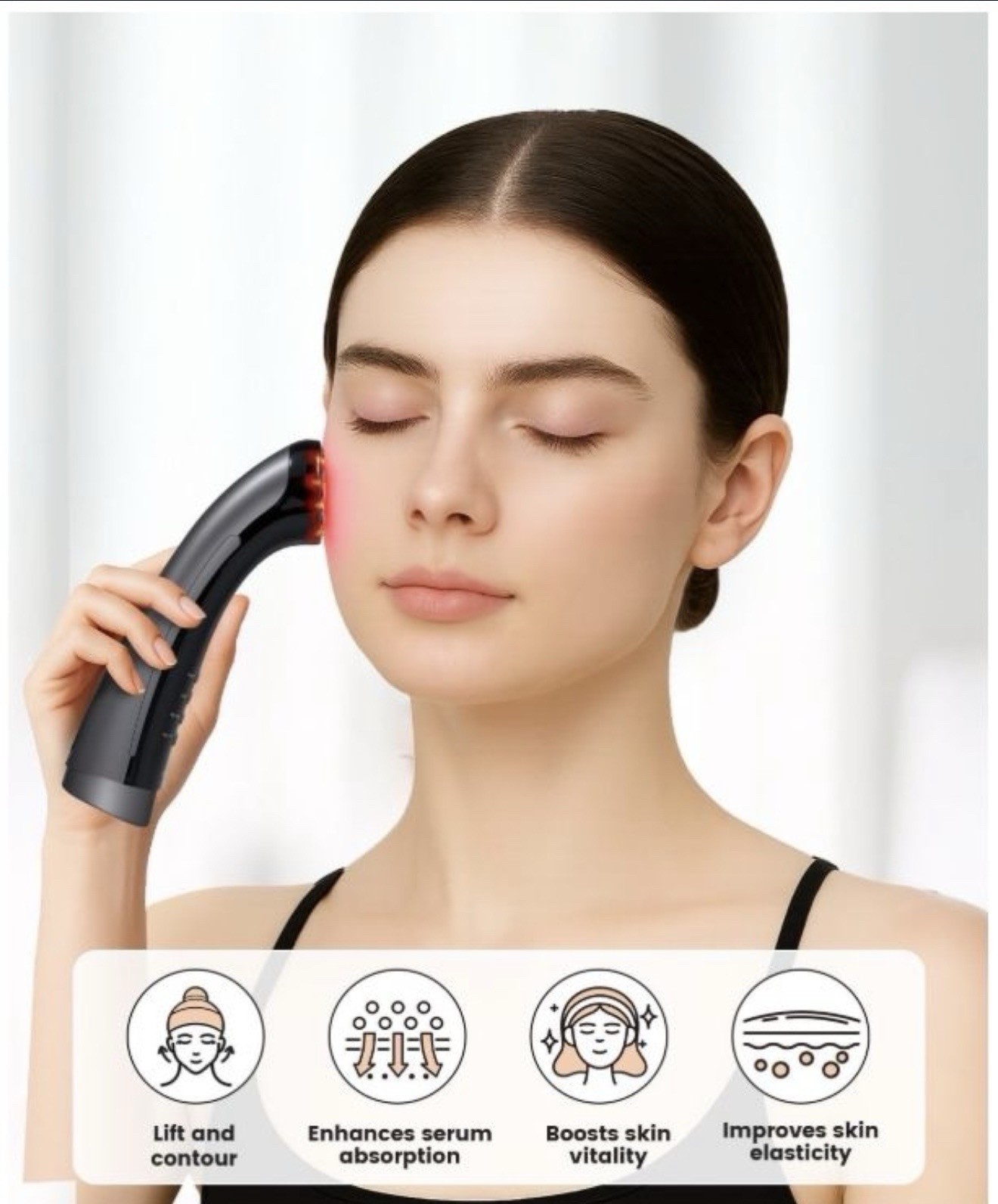XIAOCHI Face Lift Machine 3 Modes Zinc Alloy Electrodes Lift & Contour