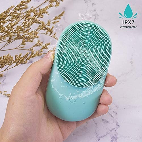 Facial Cleansing Brush, Sonic 10.5*6.5*3.5CM/4.13*2.5*1.4 Inch, Green