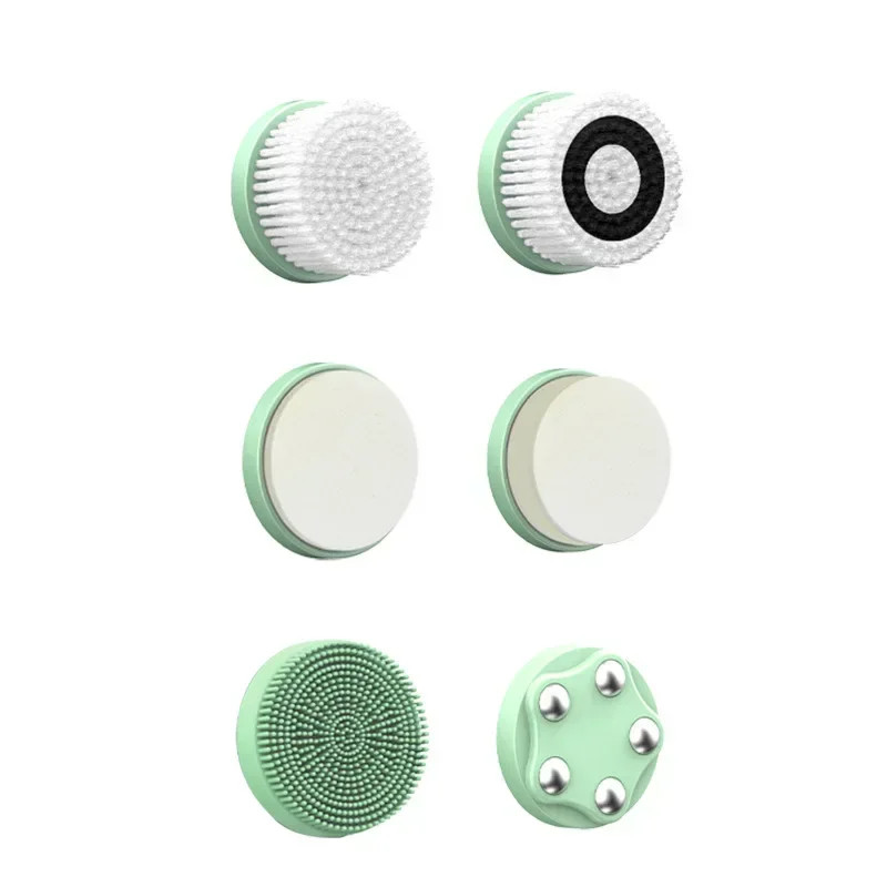 6-in-1 Electric Facial Cleansing Brush, Ultrasonic Deep Clean & Exfoliator