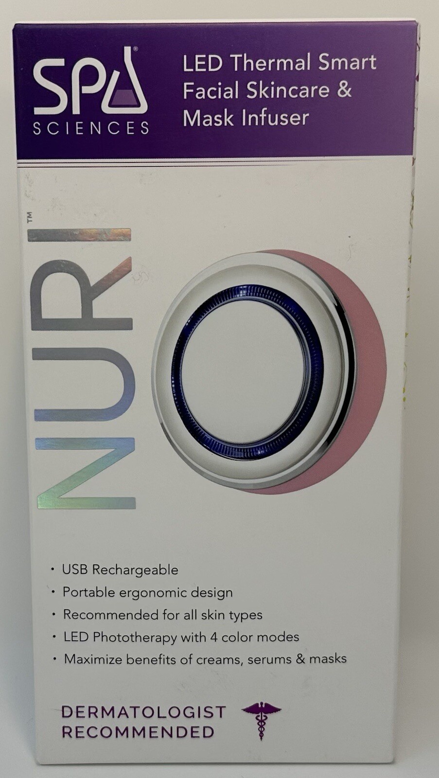 Nuri Spa Sciences LED Thermal Smart Facial Skin Care And Mask Infuser