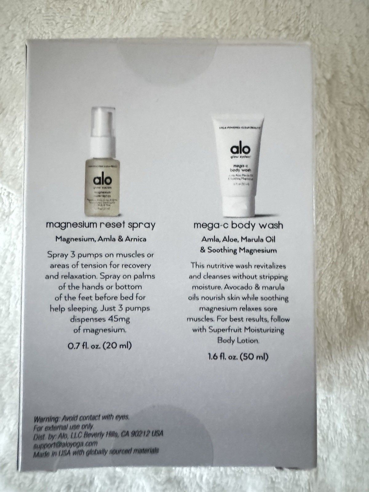 ALO Best Seller Mini Duo Glow System – Magnesium Reset / Body Wash