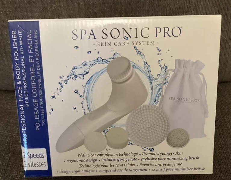 Spa Sonic Pro Skin Care System Professional Face & Body Polisher Cleanser