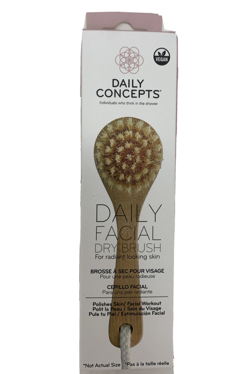 Daily Concepts Daily Facial Dry Brush Vegan Polishes Skin Facial Workout