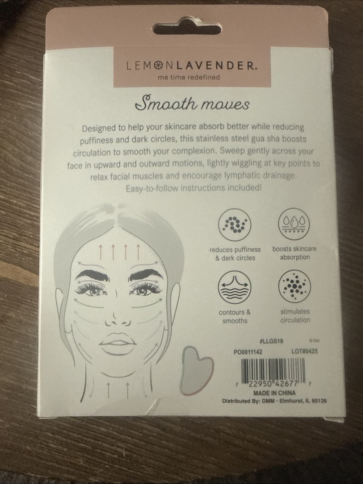 Anti-Aging ‘OH MY GUA SHA’ Stainless Steel Facial Tool Massager With Pouch NEW
