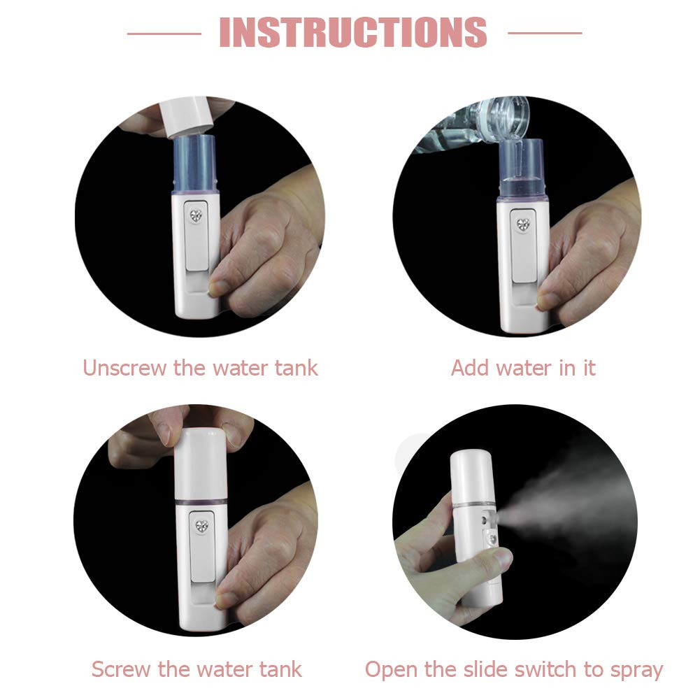 Nano Facial Mister Portable Cool Mist Sprayer for Eyelash Extensions Skin Care
