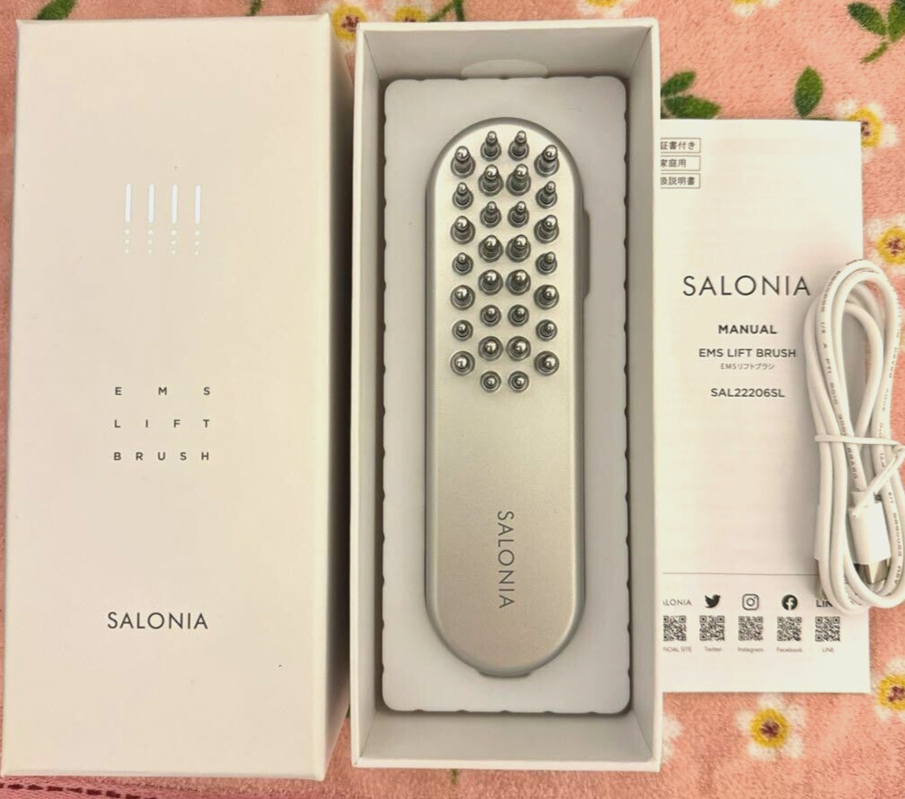SALONIA EMS Lift brush face care beauty esthetic facial equipment scalp DHL