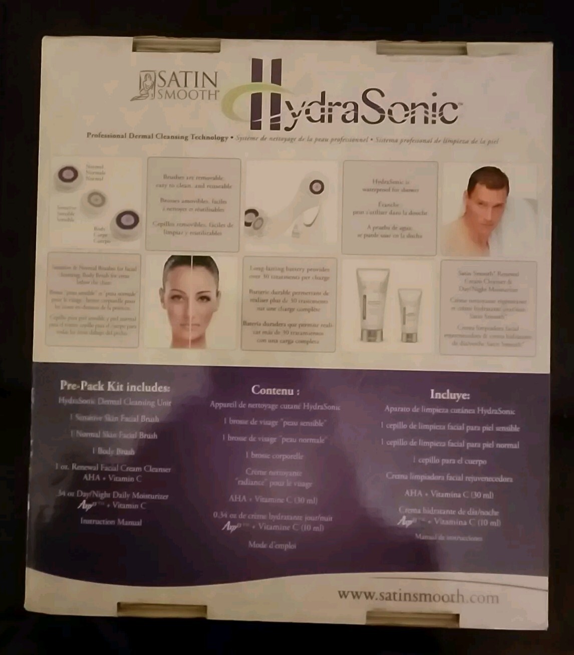 SATIN SILK HYDRASONIC PROFESSIONAL DERMAL CLEANSING TECHNOLOGY NOB –