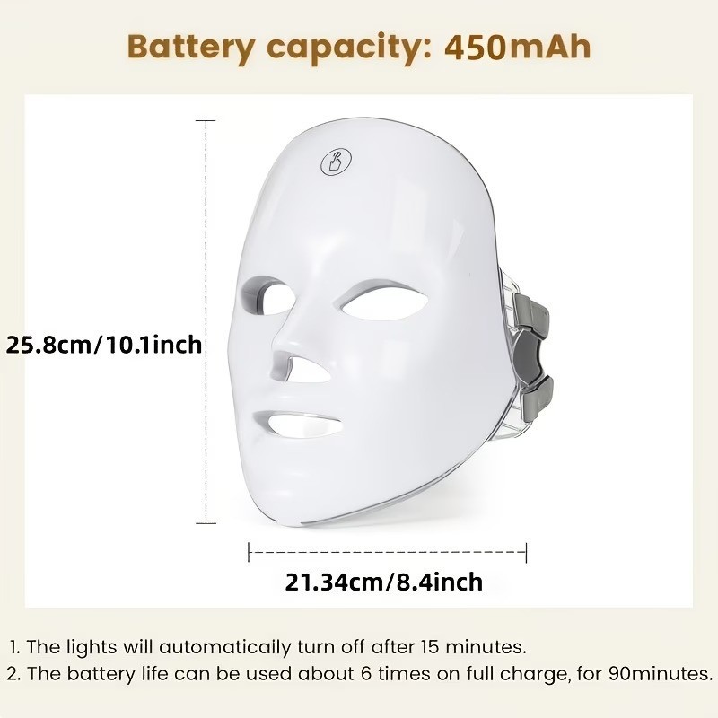 7Color LED Skincare Mask – Multifunctional Home Beauty Tool,Suitable For Facial