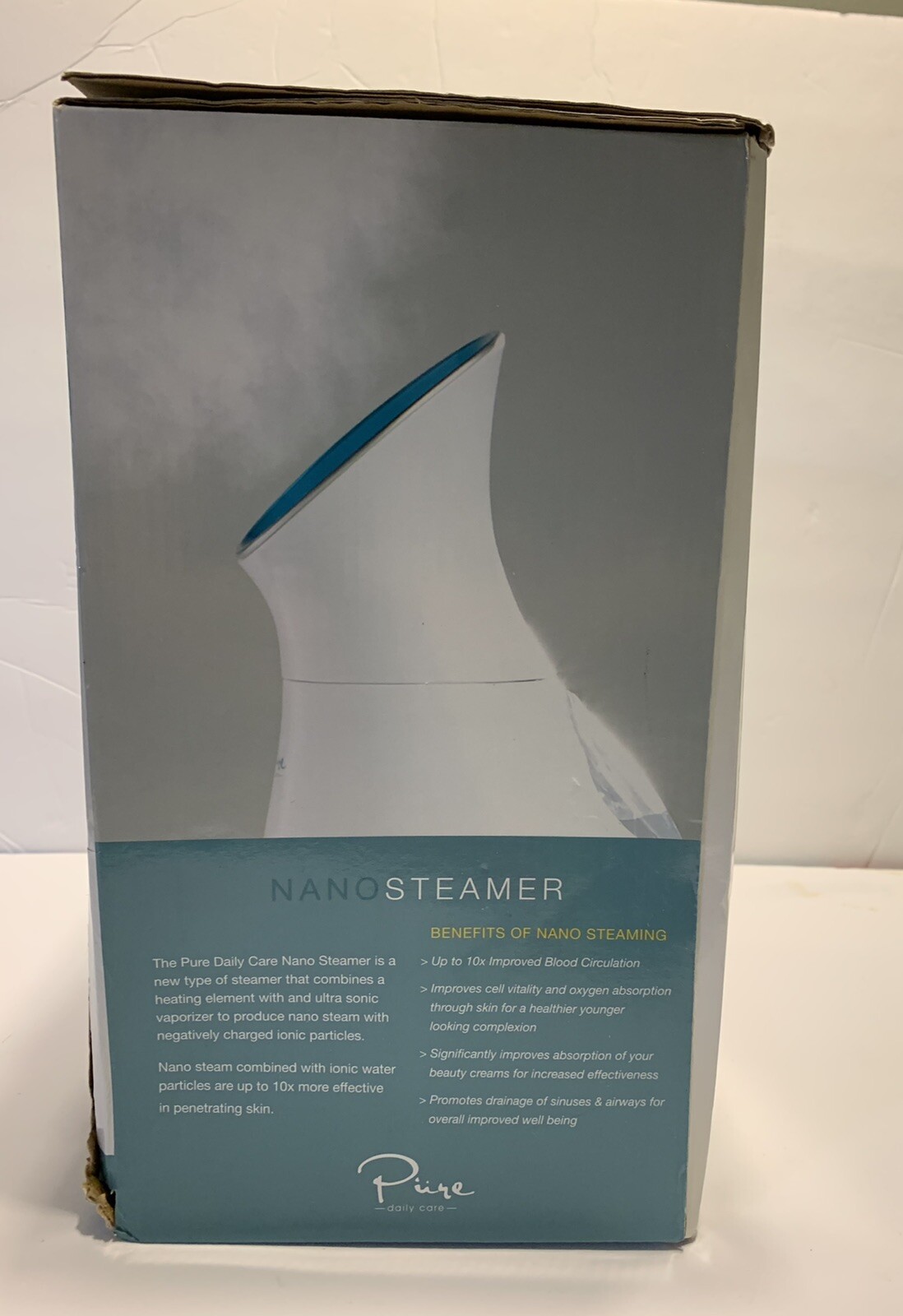 Pure Daily Care NanoSteamer Large 3-in-1 Nano Ionic Facial Steamer with 5 Piece