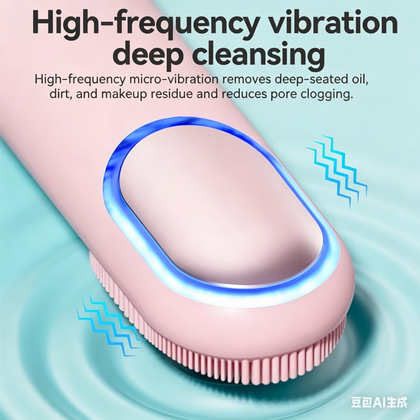 Silicone Cleansing Brush, Portable Scrubber with Hot Cold Vibration, 3 Modes,…