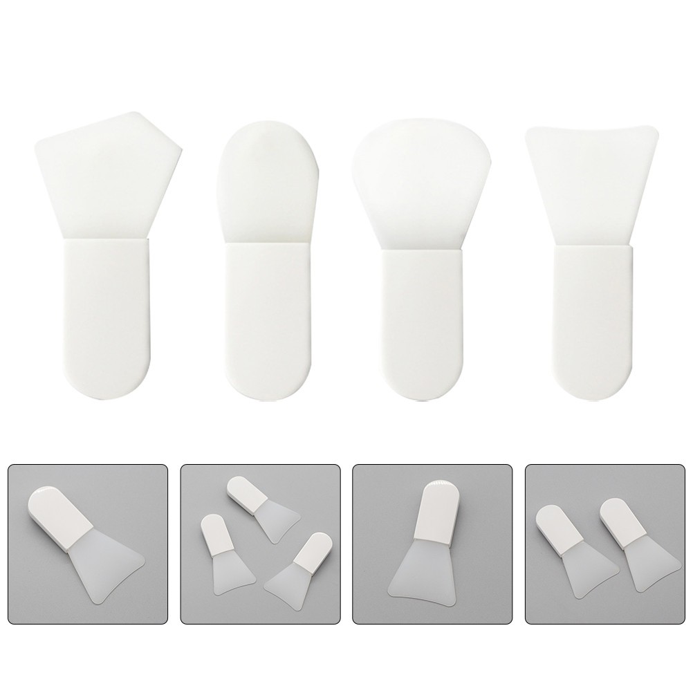 8Pcs Reusable Silicone Facial Mask Brushes for Home and Beauty Center Use