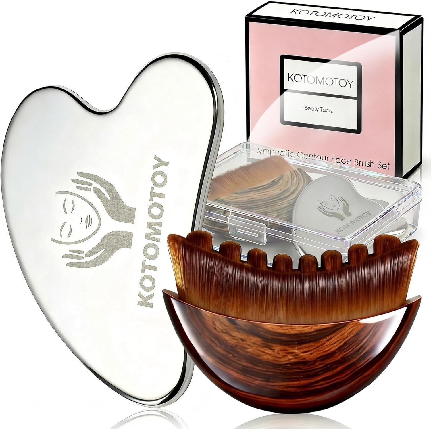 Lymphatic Contour Face Brush for Sculpting, Lymphatic Face Brush Gua Sha Facial