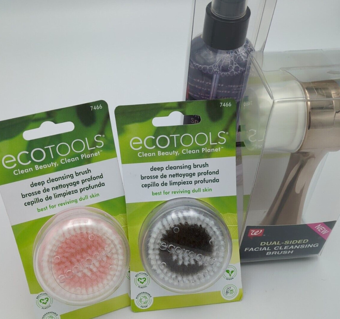 Brush Bundle 2 Ecotools Deep Cleansing & 1 Walgreens + bonus Brush Cleaner