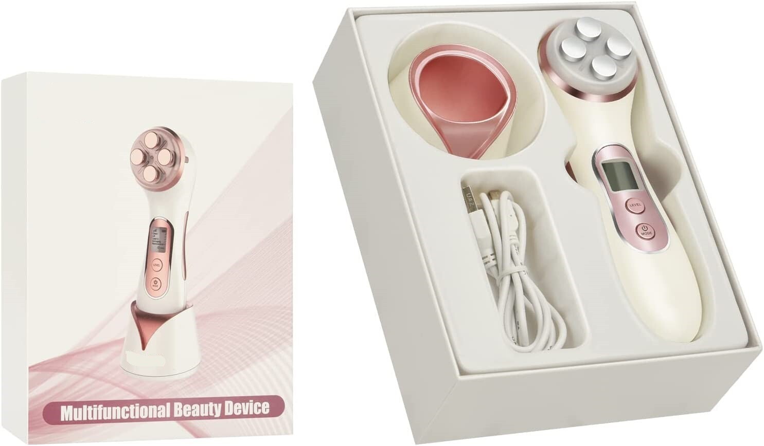 Ka Face Radio Frequency Ems Vibration Light Cleaning anti Age Wrinkles Acne